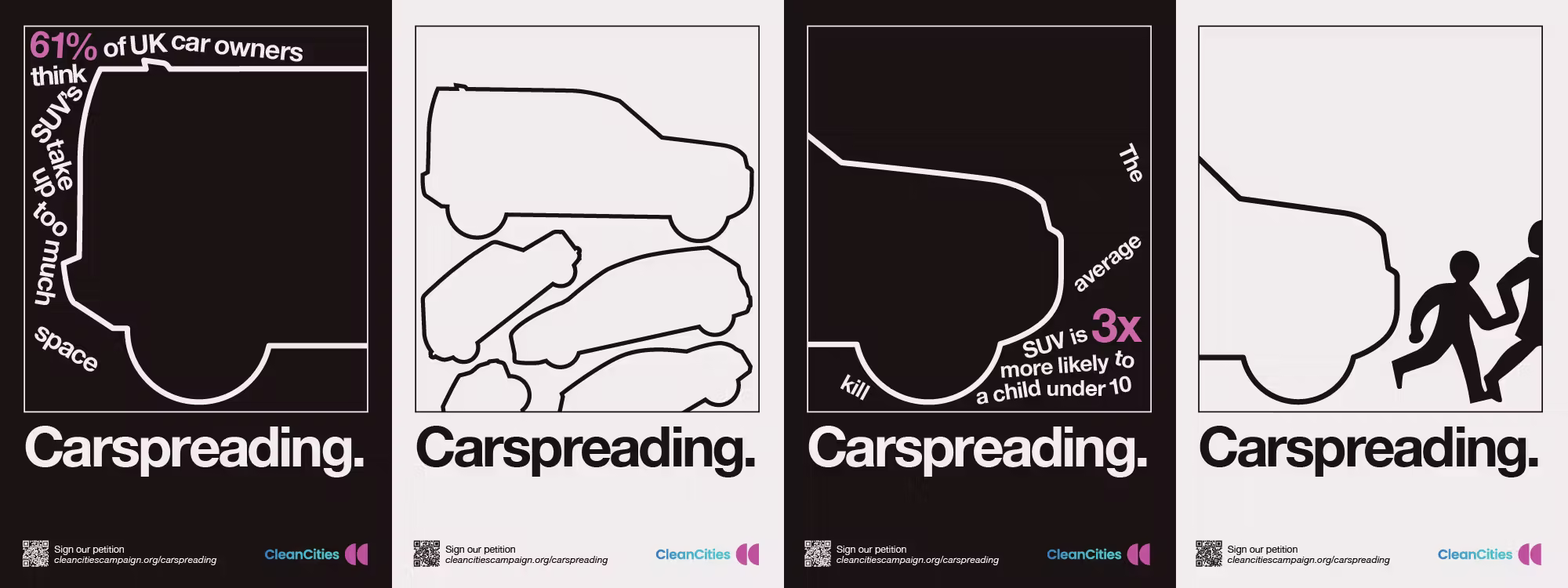 Carspreading black and white